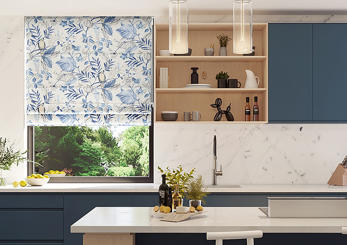 Iquitos, Indigo - Twist&Fit Roman Blind - Image 3